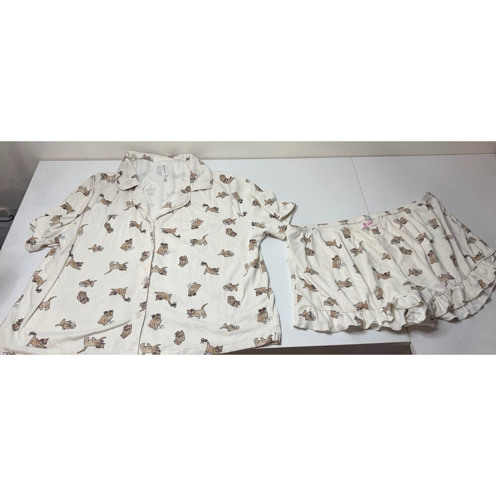 Women's Pajama Set - Cute Cat Print